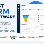 Best CRM Software featured image showing CRM dashboard comparison for sales, marketing, and growth teams.