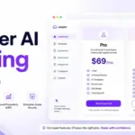 Jasper AI Pricing featured image showing Pro vs Business plan comparison with pricing cards and Jasper interface mockup.