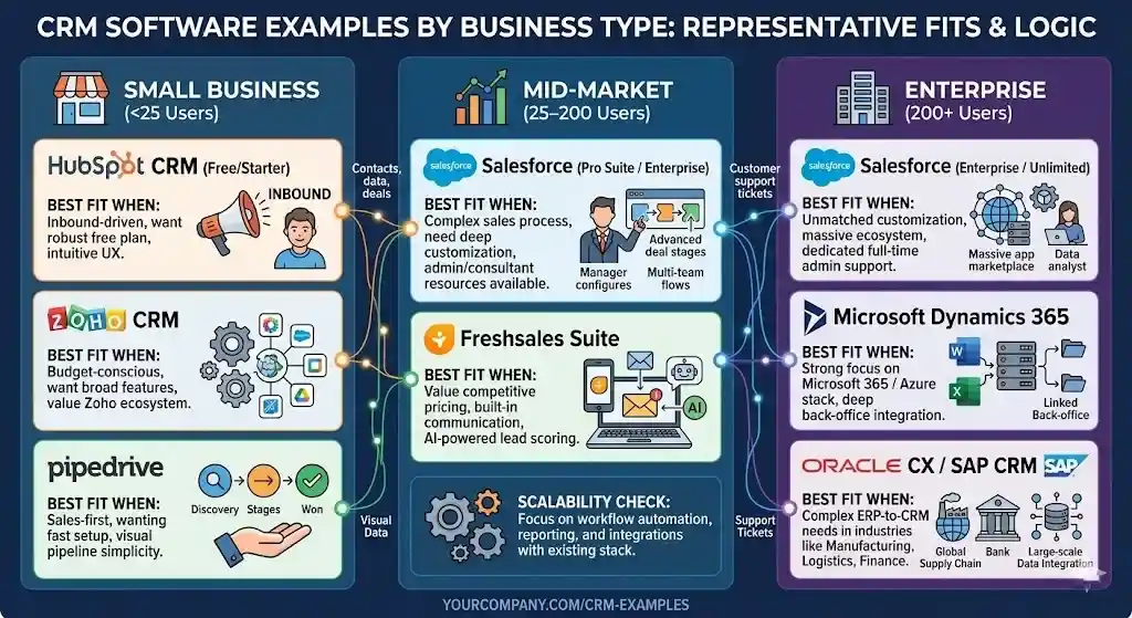 CRM Software Examples by Business Type