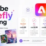 Adobe Firefly Pricing featured image showing Firefly plans, credits, monthly costs, and hidden pricing factors.