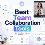 Best team collaboration tools with project boards, chat, video meetings, tasks, and shared documents