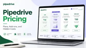 Pipedrive Pricing featured image showing plan cards, add-ons, and hidden costs