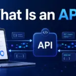 What is an API diagram showing a client app connecting to an API endpoint, database, cloud service, and server through request and response flows.