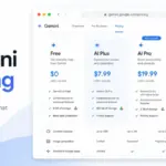 Gemini Pricing featured image showing Free, AI Plus, AI Pro, and AI Ultra plan cards.