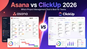 Asana vs ClickUp 2026 project management tool comparison for teams