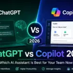ChatGPT vs Copilot 2026 comparison featured image for teams choosing the best AI assistant.