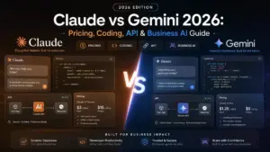 Claude vs Gemini 2026 comparison covering pricing, coding, API, and business AI features.