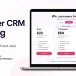 Copper CRM Pricing featured image showing annual plan cards for Basic, Professional, and Business