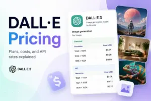 DALL-E Pricing featured image showing DALL-E 3 image generation costs, plans, and API rates