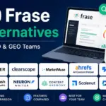 Frase alternatives featured image comparing top SEO and content optimization tools