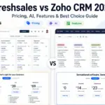 Freshsales vs Zoho CRM 2026 pricing AI features comparison guide