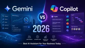 Gemini vs Copilot 2026 comparison for choosing the best AI assistant for business productivity and automation.