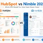 HubSpot vs Nimble 2026 CRM comparison dashboard for sales teams