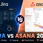 Jira vs Asana 2026 comparison featured image showing pricing, features, pros and cons, and final verdict.