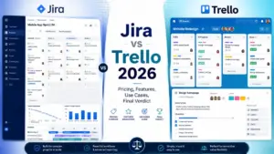 Jira vs Trello 2026 comparison showing pricing, features, use cases, and final verdict
