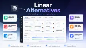 Linear Alternatives featured image showing project management, agile boards, roadmap planning, and developer collaboration tools.