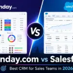 Monday.com vs Salesforce CRM comparison for sales teams in 2026