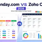 Monday.com vs Zoho CRM 2026 comparison for sales teams