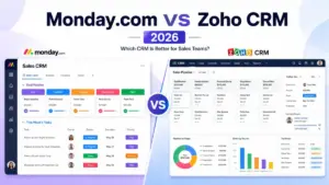 Monday.com vs Zoho CRM 2026 comparison for sales teams