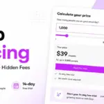 Drip Pricing featured image showing the $39/month plan, 14-day free trial, and pricing calculator mockup.